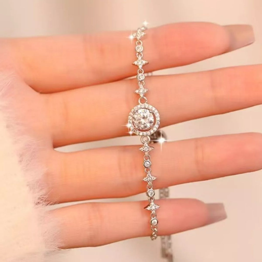 1 Carat Moissanite 925 Sterling Silver Bracelet