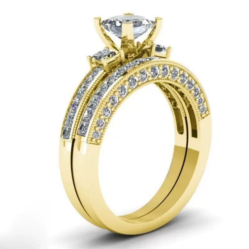 Cross-Border Supply Influencer Live Hot-Selling Diamond Rings European And American Popular Women's Couple Rings Wholesale From Manufacturers