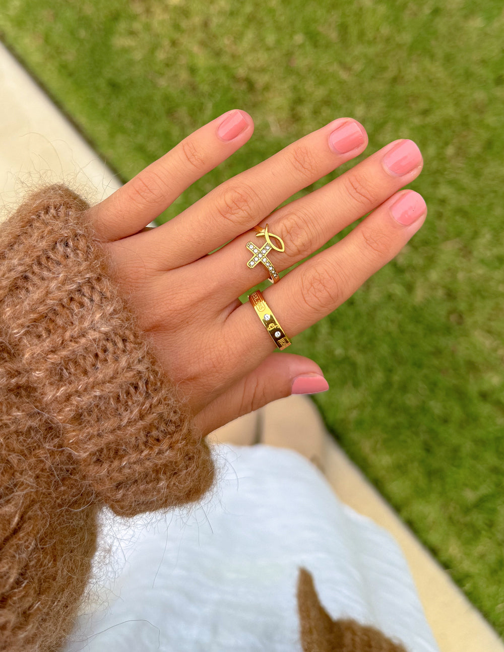 Devotion Minimalist Gold Ring - Religious Symbolic Jewelry