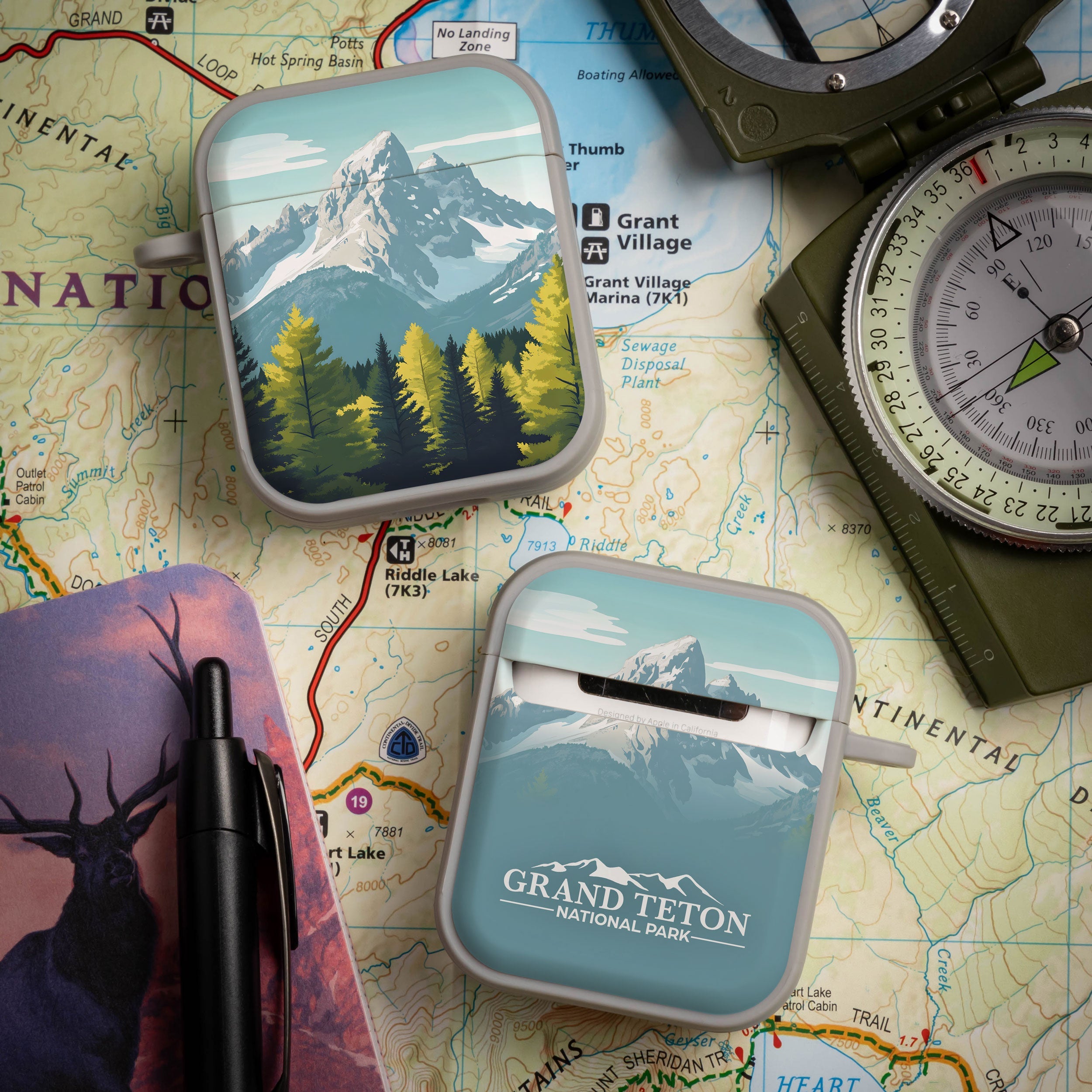 National Parks Grand Teton HDX Apple Airpods Gen 1 & 2 Case Cover