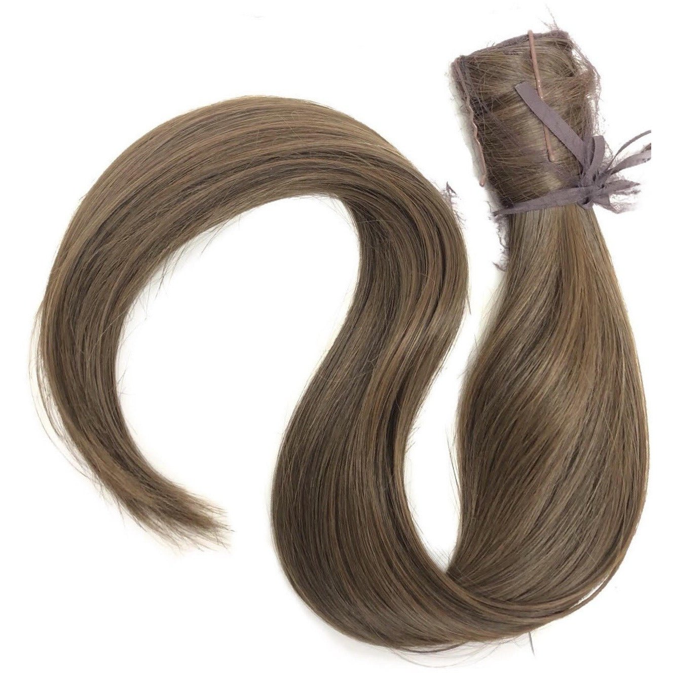 25" Straight Wrap-Around Ponytail Extension Heat-Friendly Synthetic