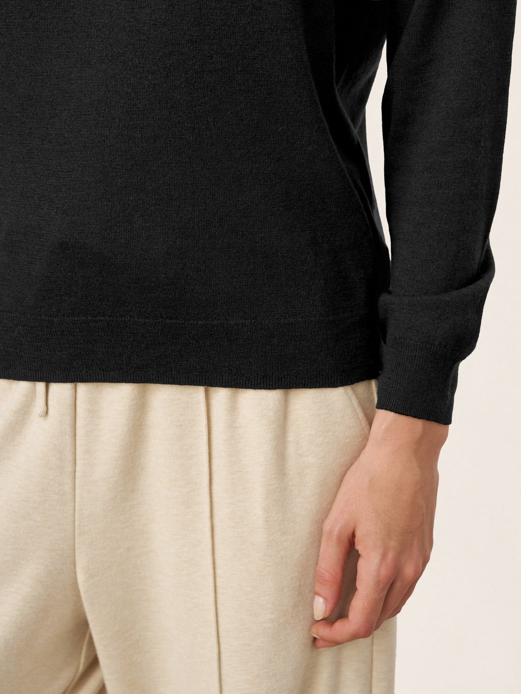 100% Extra-Fine Merino Wool Essential Crew Neck Knit Sweater BRIDGET