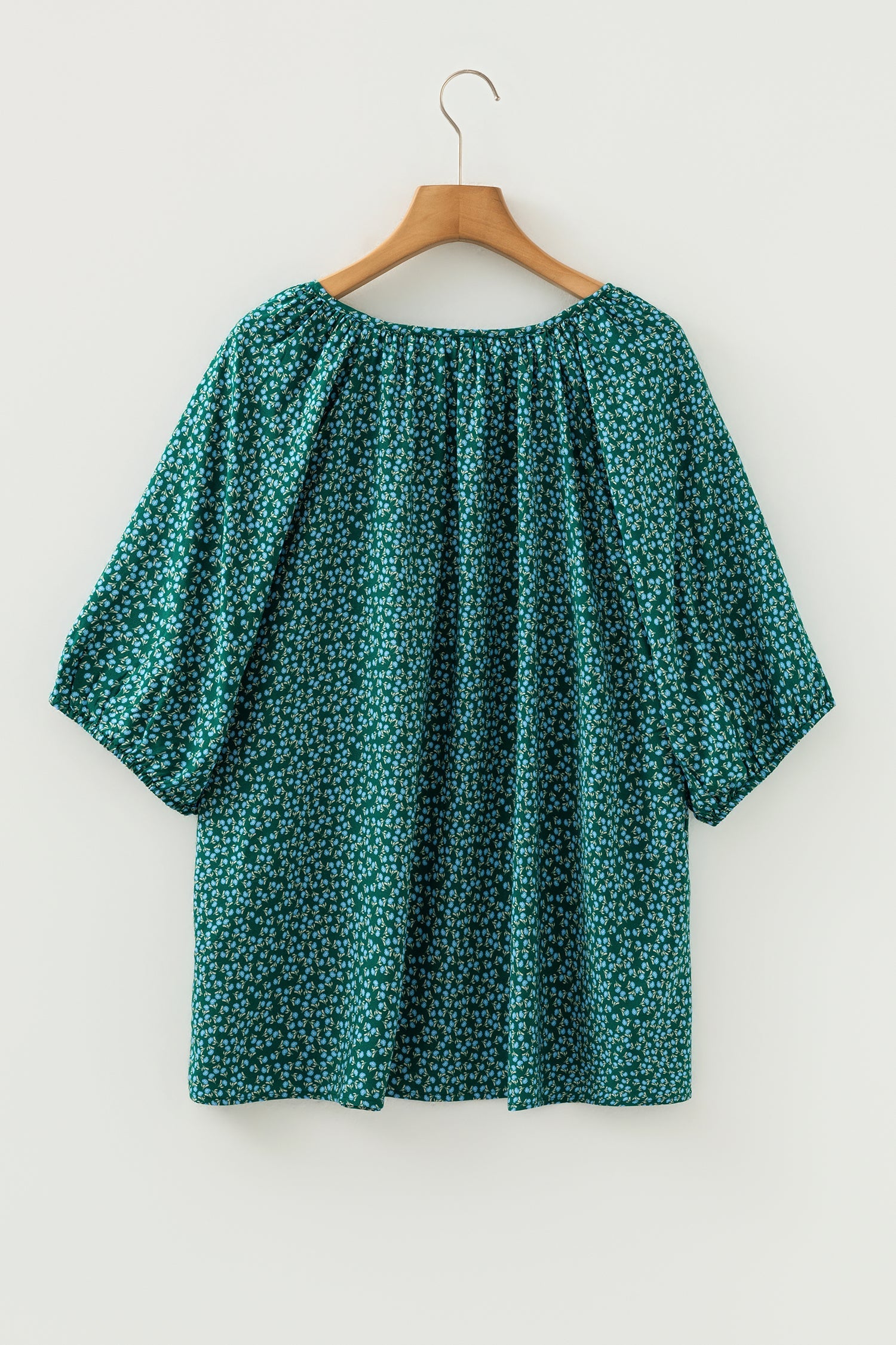 Yellow Boho Floral V-Neck Short Sleeve Top | Viscose