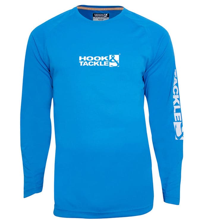 Mens Long Sleeve UV Fishing Shirt Performance Graphic Tee White - Image 5