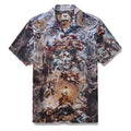 Men's Hawaiian shirt with Baroque Barberini sun and bee print, camp collar style