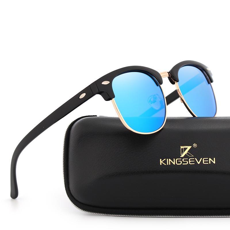 Retro Browline Polarized Sunglasses Unisex Vintage Style