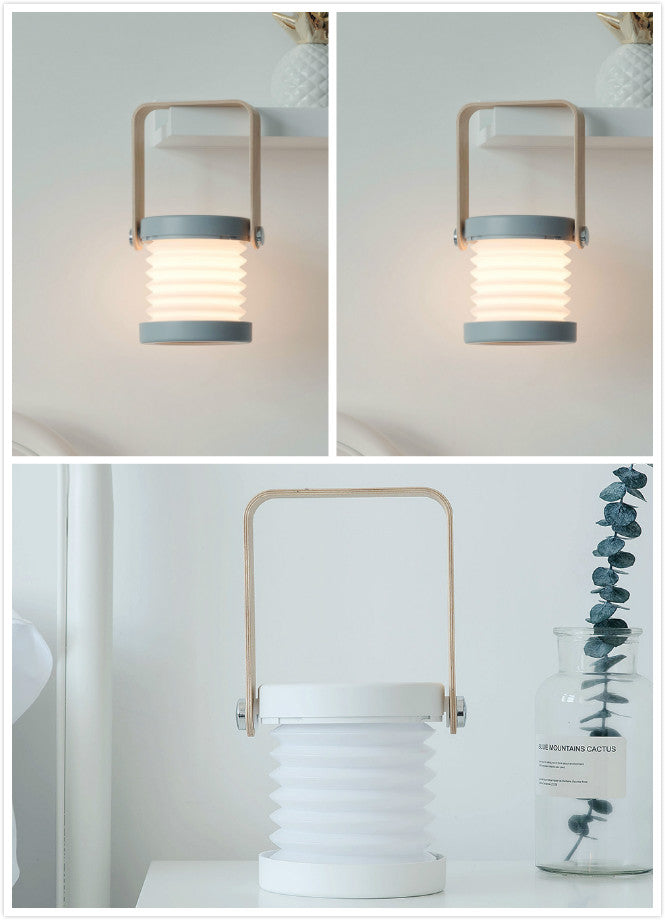 Foldable LED Lantern Lamp - Portable Touch Dimmable Reading Light