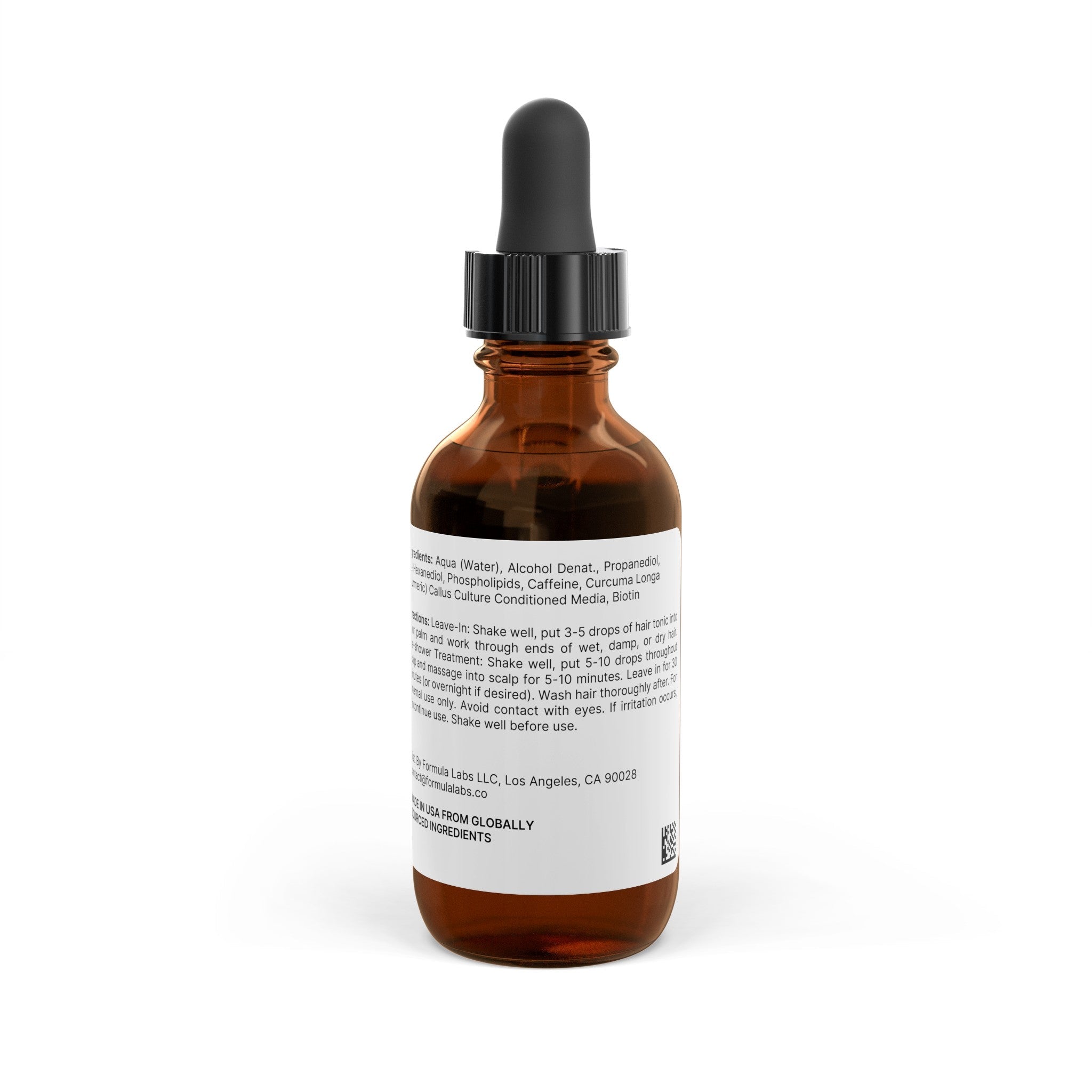 Hair Growth Tonic Serum with Biotin, Caffeine & Turmeric, 2oz