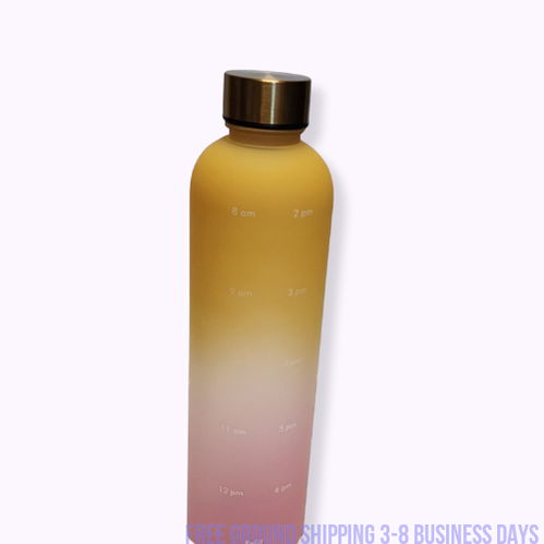 Motivational Time Marker Water Bottle 32 oz. Ship from USA