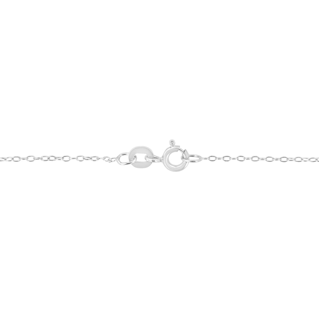 14K White Gold 1/5 Cttw Emerald Shape Solitaire Diamond 18" Pendant Necklace (G-H Color, VS2-SI1 Clarity)