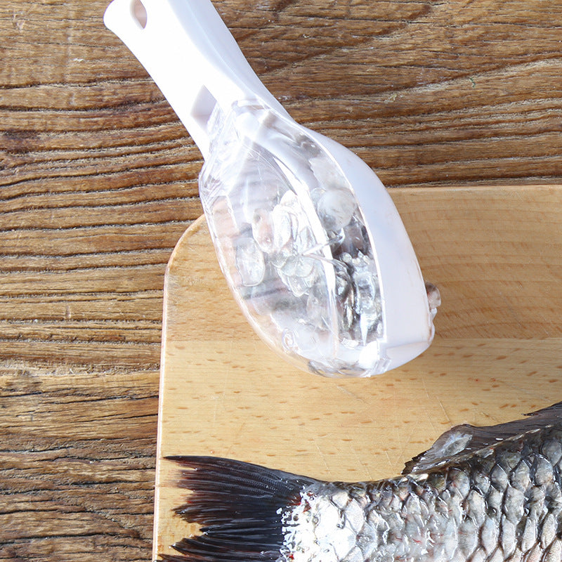 Modern Fish Scaler Scraper Tool with Mess-Free Cover, 20cm Length