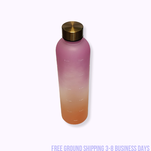 Motivational Time Marker Water Bottle 32 oz. Ship from USA