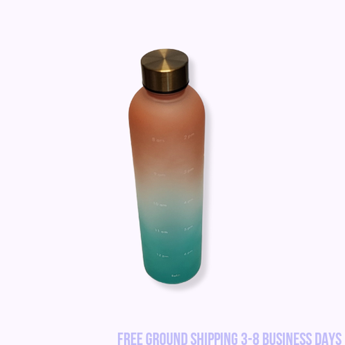 Motivational Time Marker Water Bottle 32 oz. Ship from USA