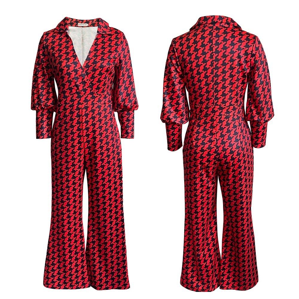 Modern V-Neck Straight High Waist Jumpsuit for Party & Events