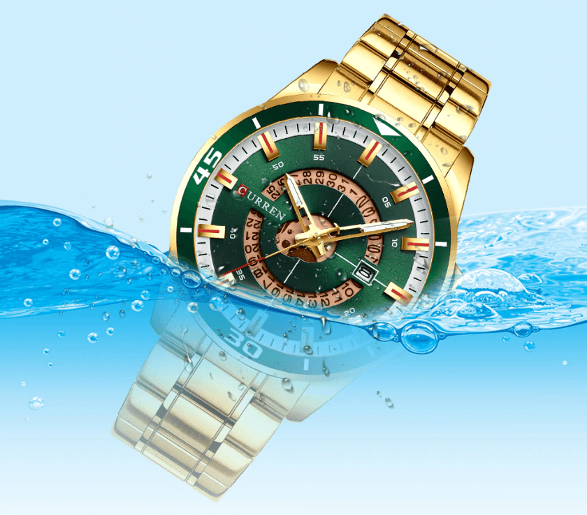 Modern Men's Waterproof Quartz Sports Watch with Fluorescent Hands