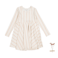 The Printed Long Sleeve Dress - Rose Stripe