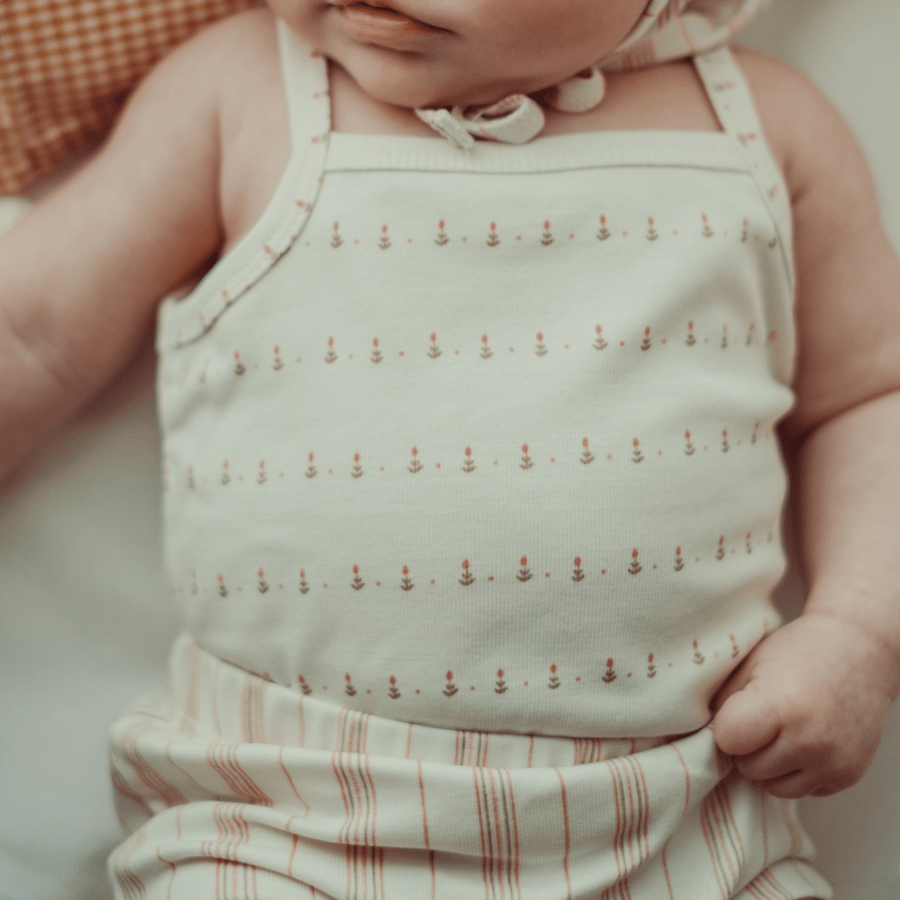 The Printed Pixie Bonnet - Mist Stripe