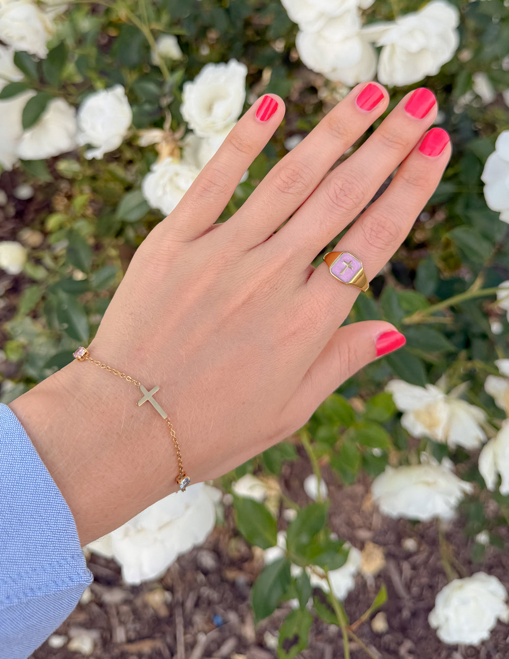 Everlight Link Bracelet in Gold-Plated with Multi-Color Crystals