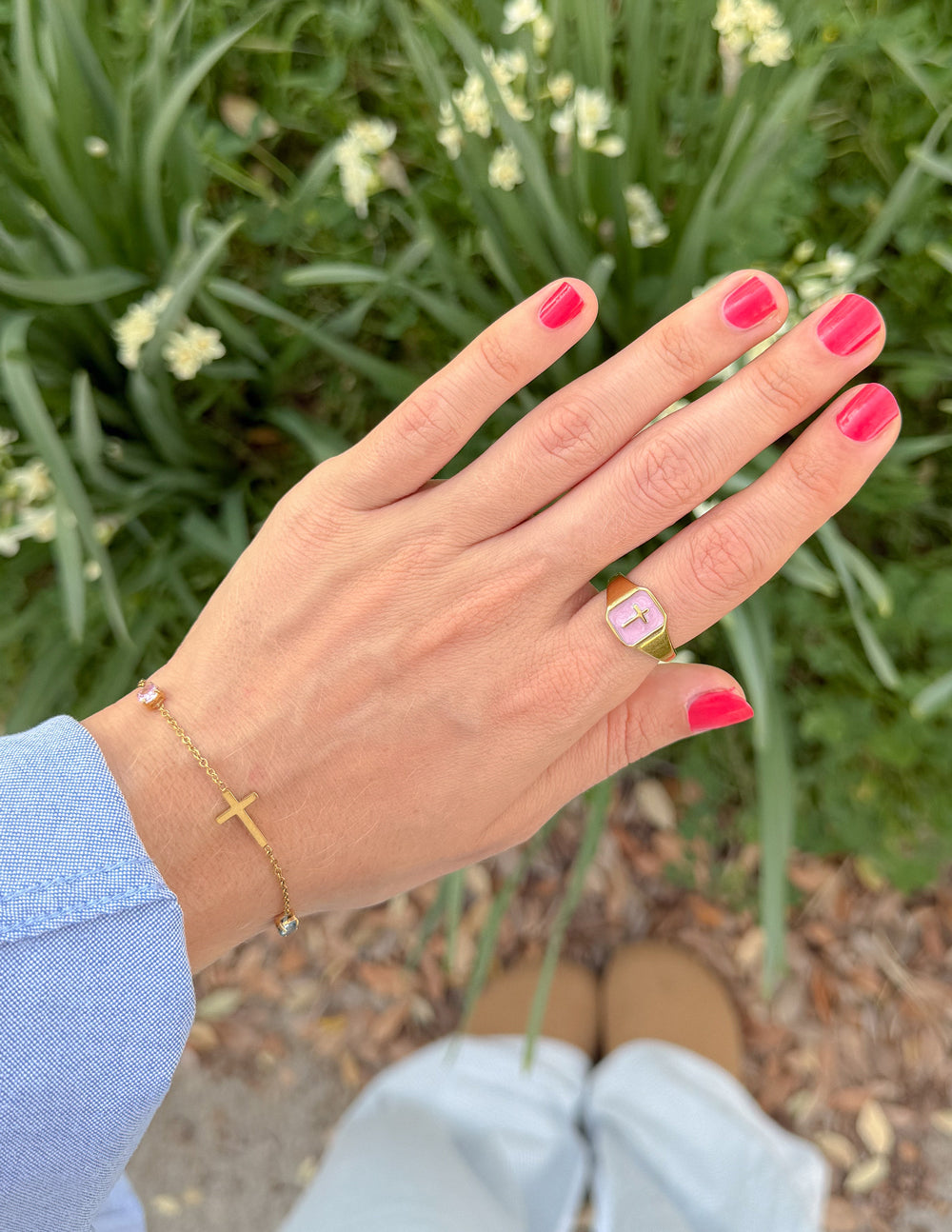 Everlight Link Bracelet in Gold-Plated with Multi-Color Crystals