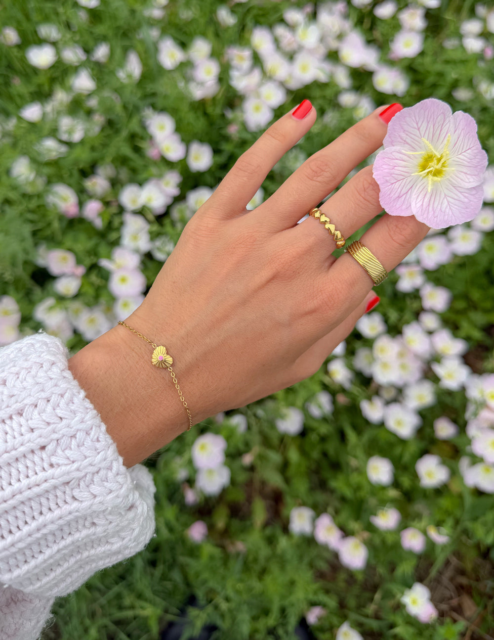 Pure in Heart Link Bracelet: Inspirational Adjustable Wrist Jewelry