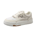 Women's Platform Casual Sneakers - Color Block Lace-Up Design
