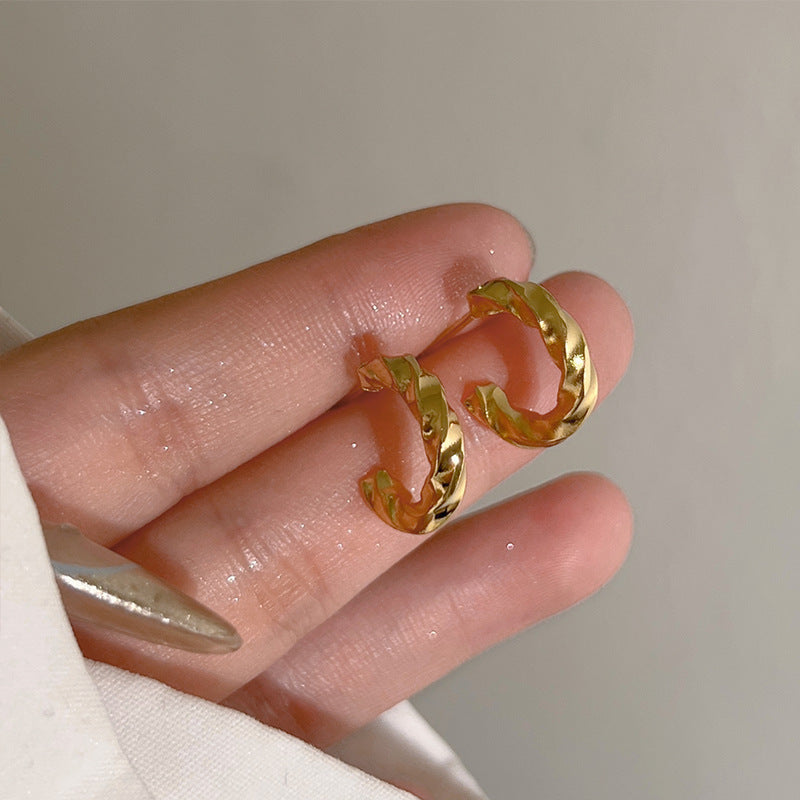 Tiny Heart Gold Earrings - Comfort Fit Sleep-Ready Studs