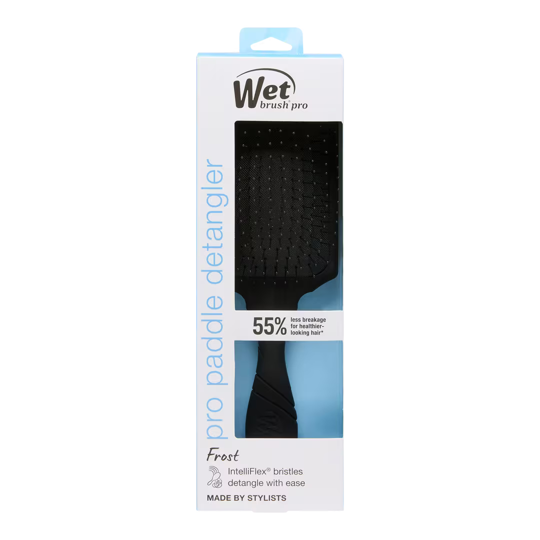 Pro Paddle Detangler Hair Brush in Frost Black for All Hair Types