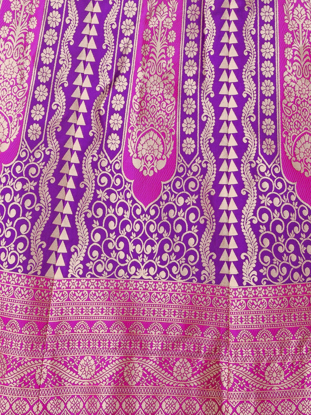 Purple Ready-to-Wear Lehenga with Unstitched Blouse and Dupatta