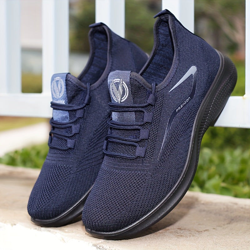 Plus Size Mens Lightweight Breathable Cushioned Walking Sneakers