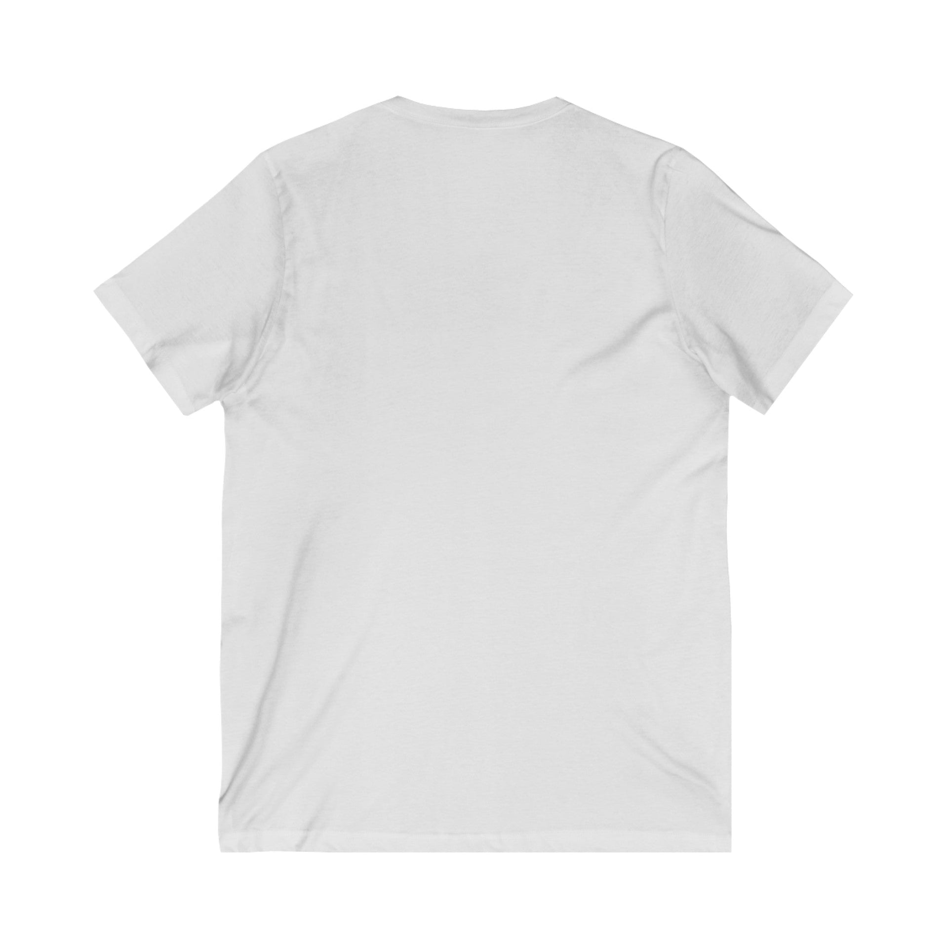 Unisex Short Sleeve V-Neck Jersey Tee with Graphic Word Puns