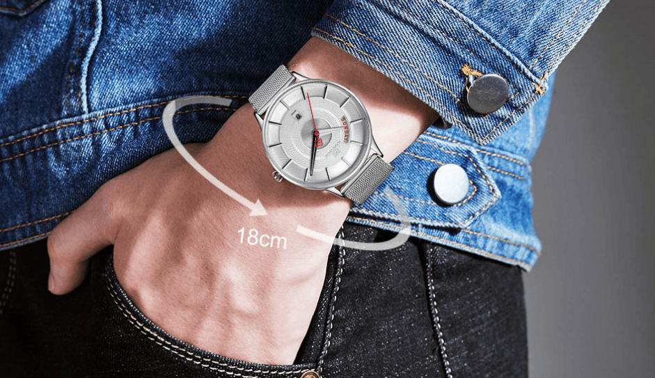 Minimalist Stainless Steel Analog Quartz Watch for Men