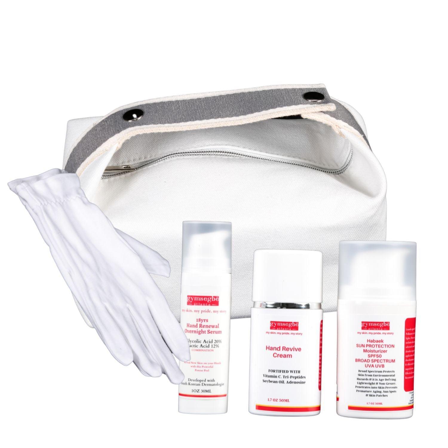 Hand Rejuvenating Anti-Aging Kit, Brightening Serum & Gloves