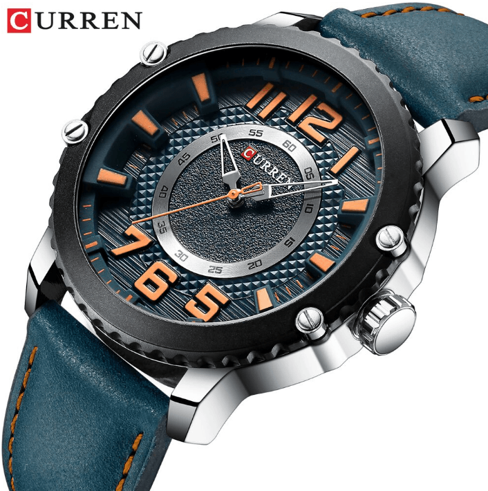 Men's Sporty Waterproof Chronograph Watch with Large Number Details