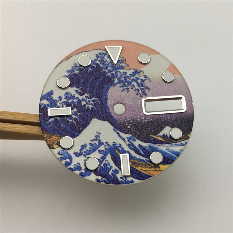 Seiko-modified Watch Dial With Luminous Numerals