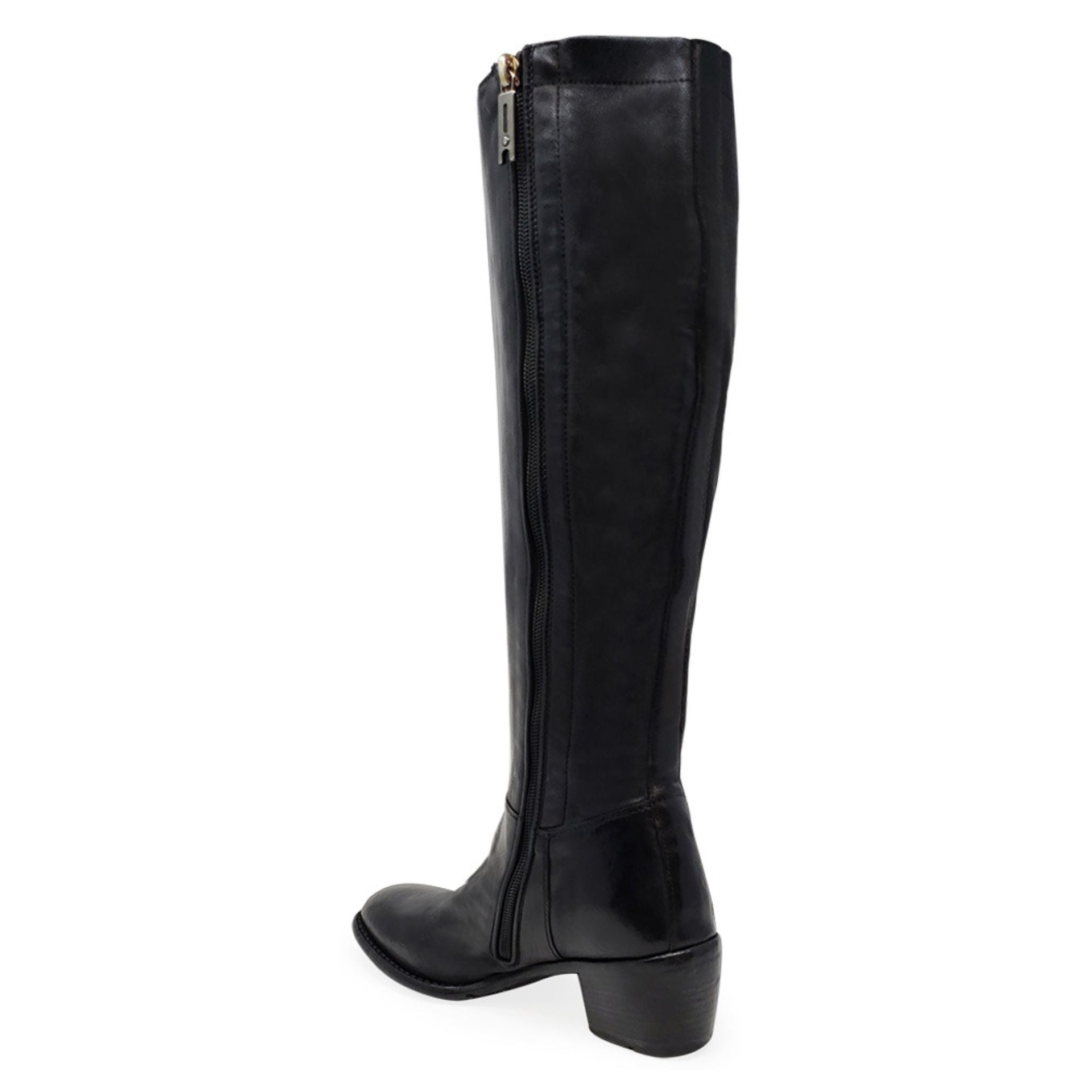 Women's Black Knee High Boots Stretchy Fashion Footwear