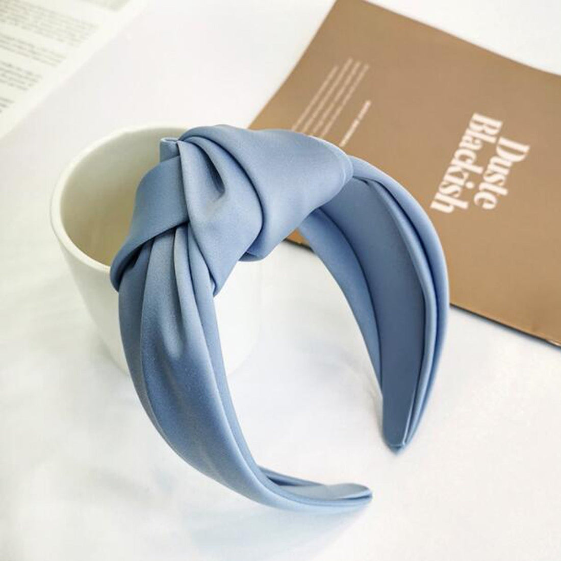 Wide Solid Color Knot Headband for Women - Stylish Hair Accessory - Image 9