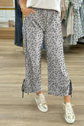 Leopard High Waist Side Bow Pants