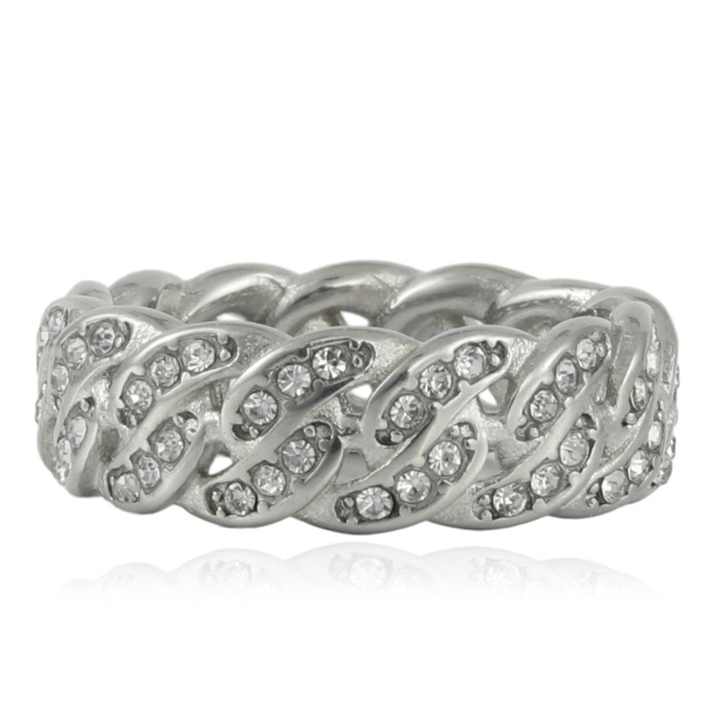 Personalized Punk Stainless Steel Chain Ring