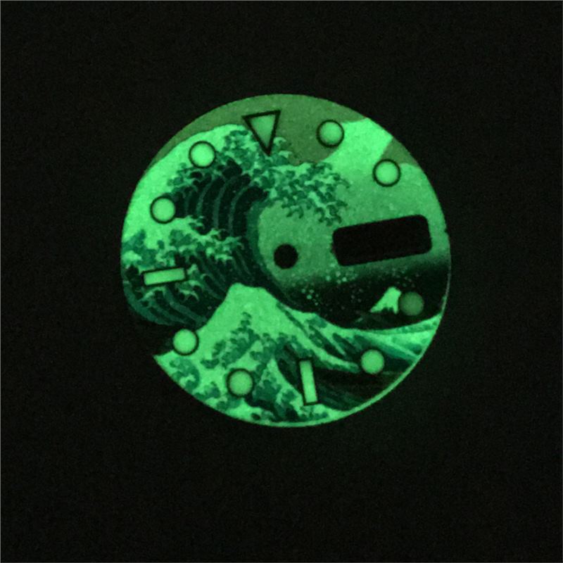 Seiko-modified Watch Dial With Luminous Numerals