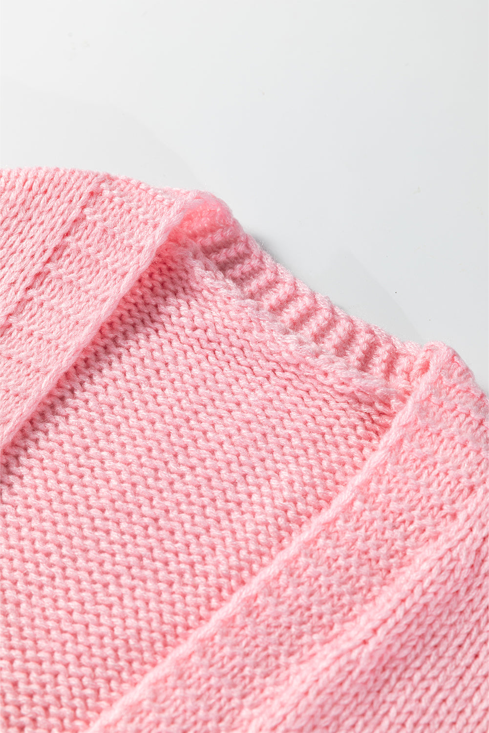 Selena Pink Christmas Tree Pattern Open Front Midi Cardigan - Image 9