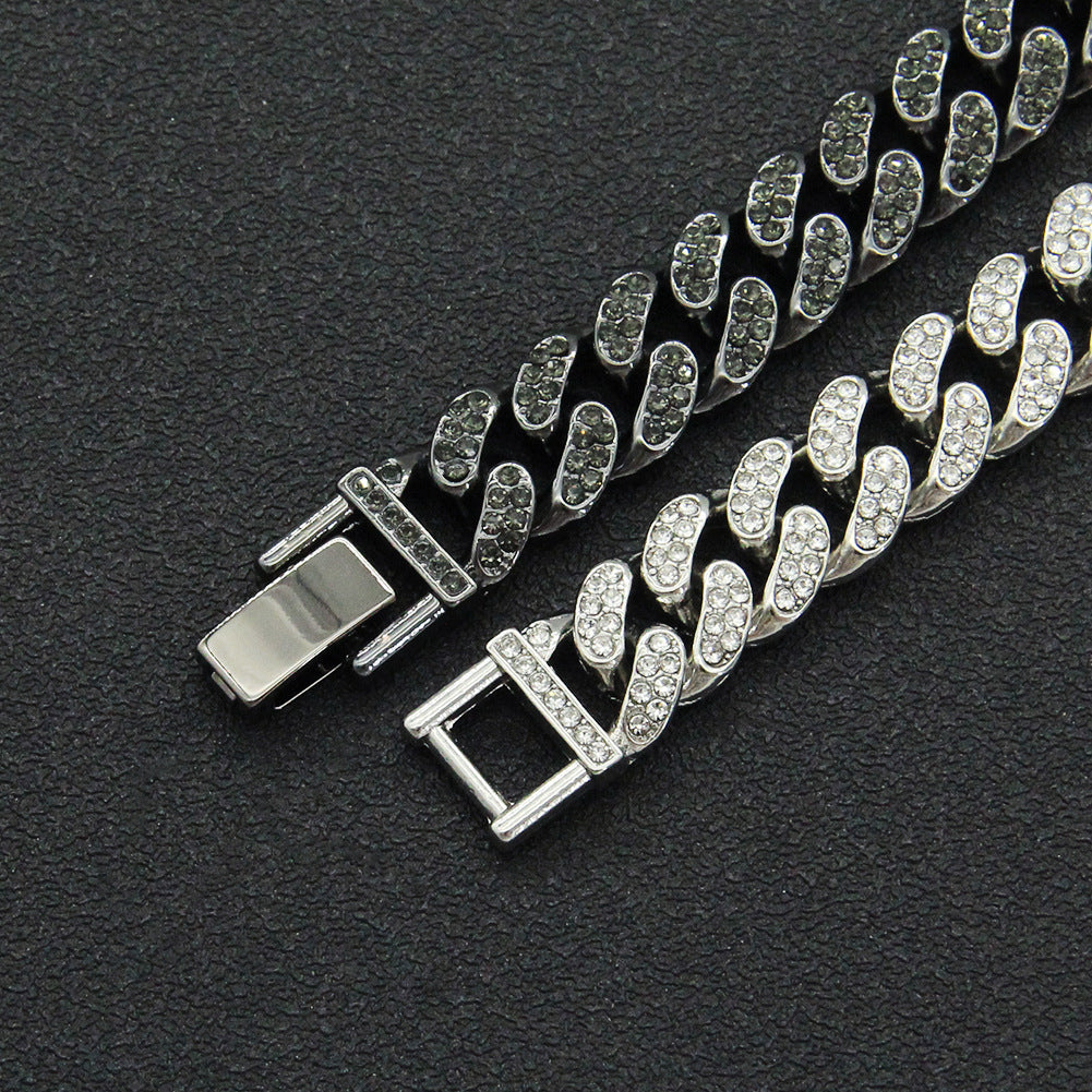 Iced Out Cuban Chain Necklace - Heavyweight Geometric Street Style