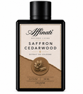 Saffron Cedarwood Extrait de Cologne in a minimalist glass bottle, 100ml.