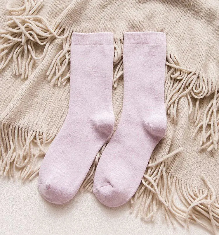 Women's Thick Cotton Thermal Crew Socks for Fall and Winter - Image 12