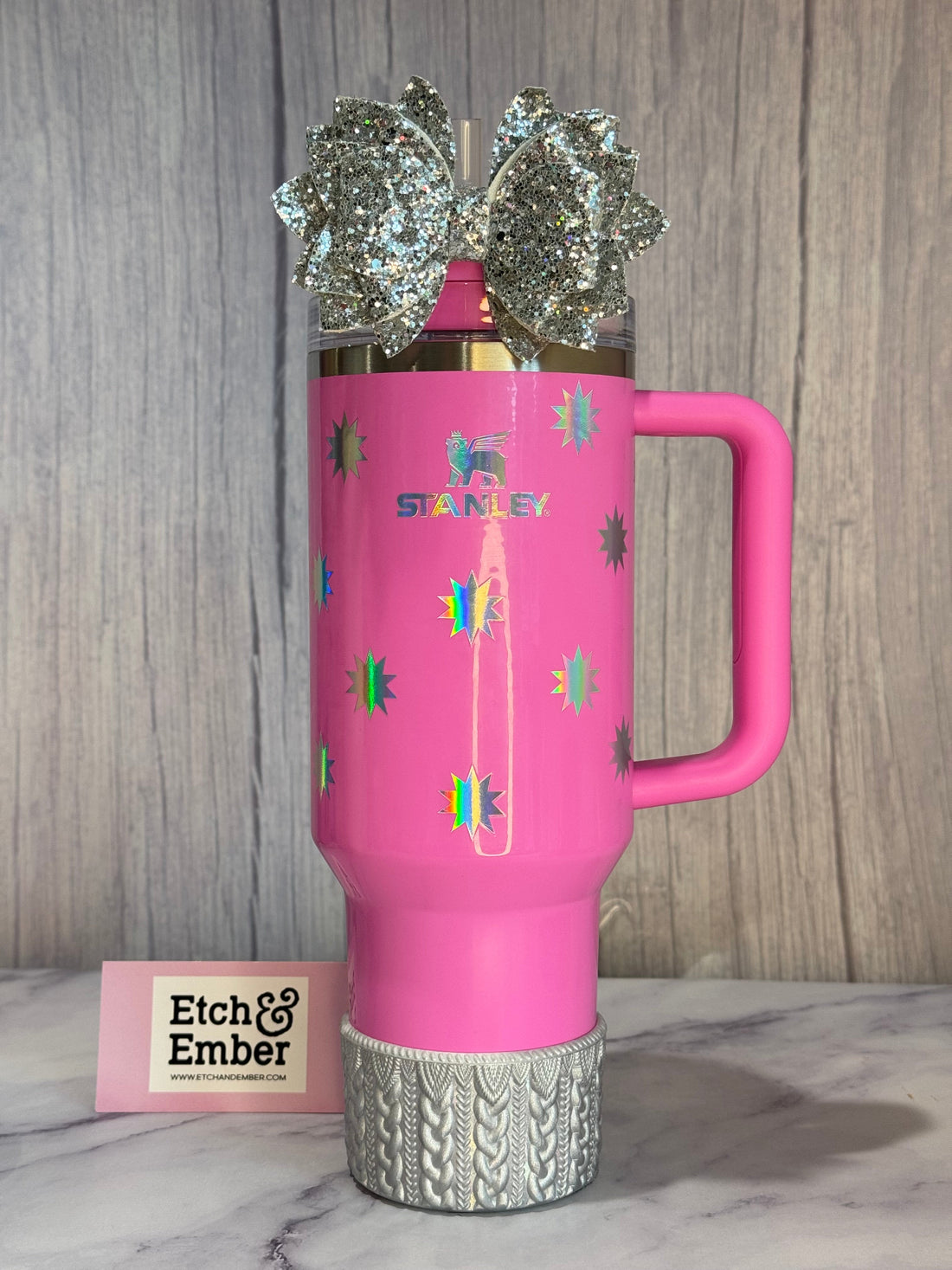 Silver Holographic Metallic MACRAME  Boot