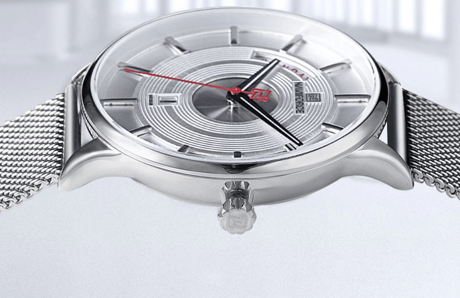 Minimalist Stainless Steel Analog Quartz Watch for Men