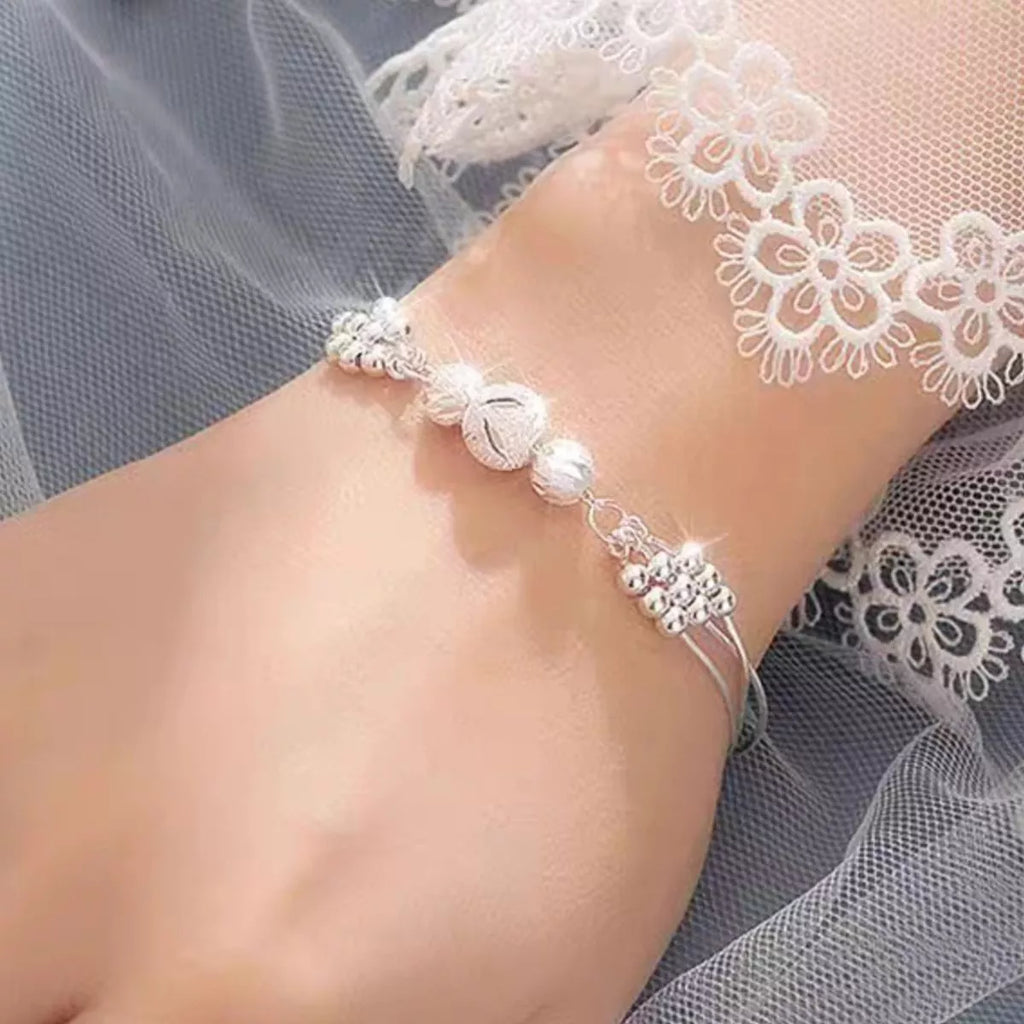 925 Sterling Silver Bead Chain Bracelet