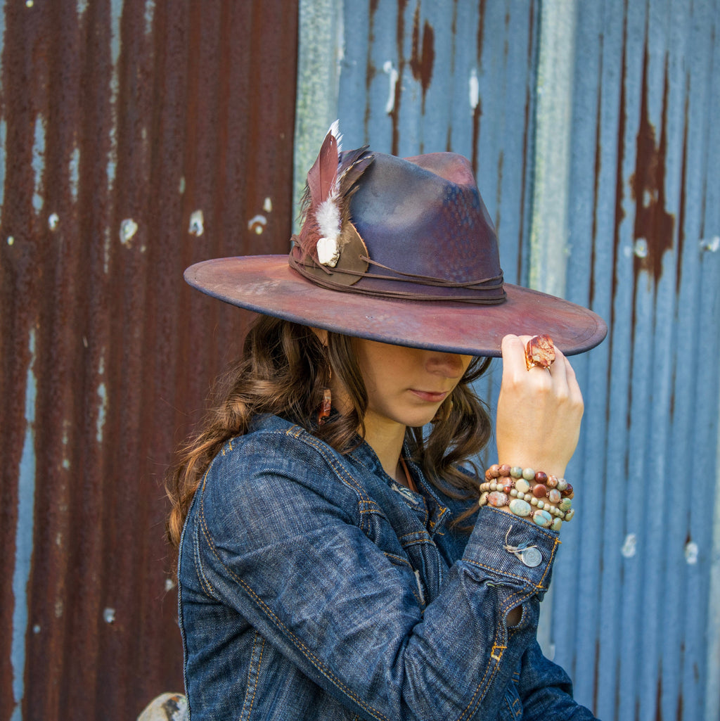 Chunky Aqua Terra Jasper Slab Cocktail Ring