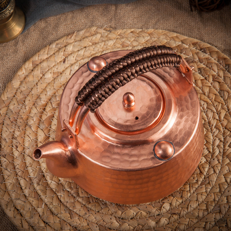 Handmade Thickened Copper Kettle Retro Copper Kettle Purple Copper Teapot