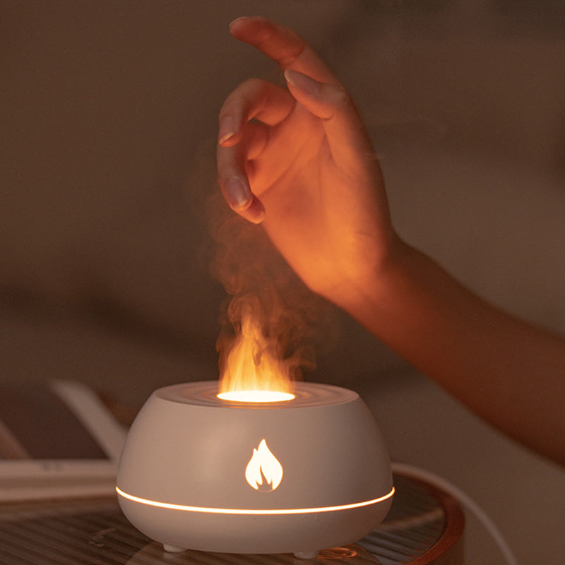Modern Flame Humidifier & Essential Oil Diffuser with 7 Colors