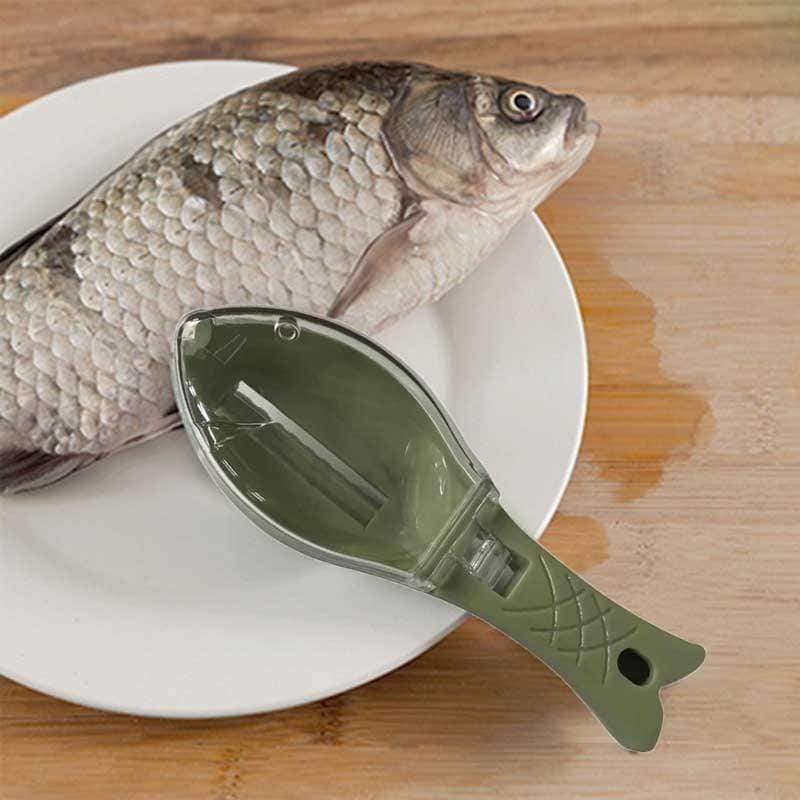 Modern Fish Scaler Scraper Tool with Mess-Free Cover, 20cm Length